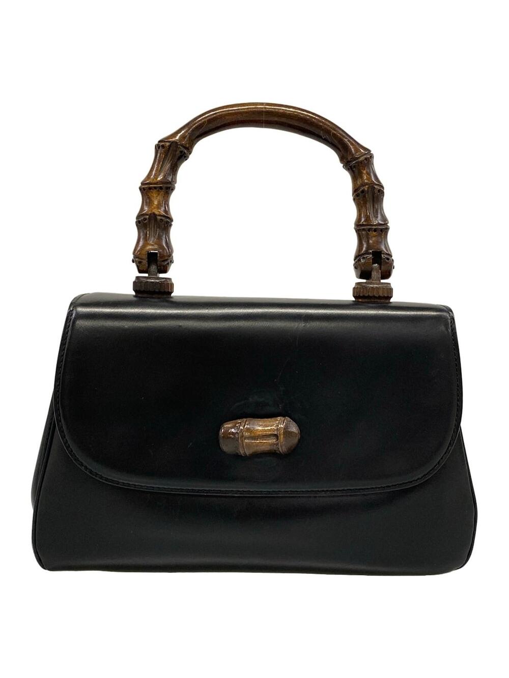 Gucci Bamboo Black Leather Handbag #305406G68B